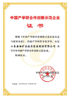 中國產(chǎn)學(xué)研合作創(chuàng)新示范企業(yè)